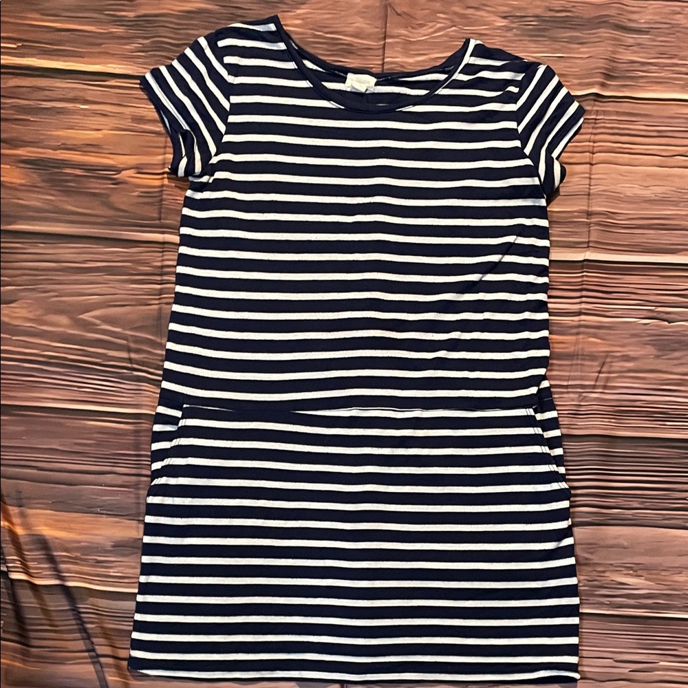 Caslon Navy and White Striped mini Dress